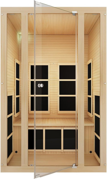JNH Lifestyles 2-Person Home Infrared Sauna Low EMF, Joyous - Indoor Personal Luxury Spa for House and Gym